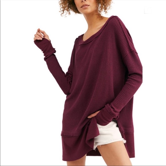 Free People Tops - Free People North Shore Thermal knit tunic top M